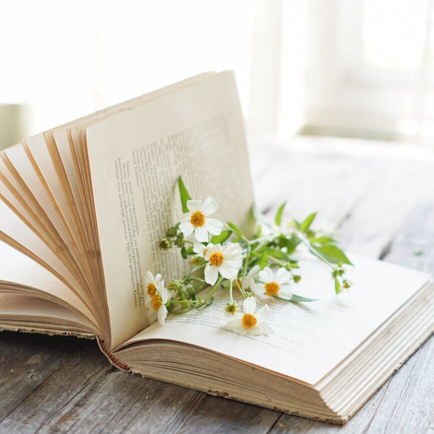 flowers in book