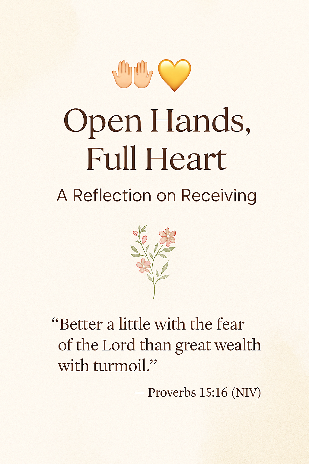 🤲💛 Open Hands, Full Heart